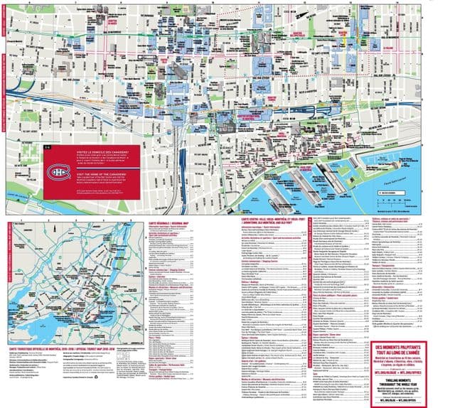 Mapa do centro da cidade de Montreal