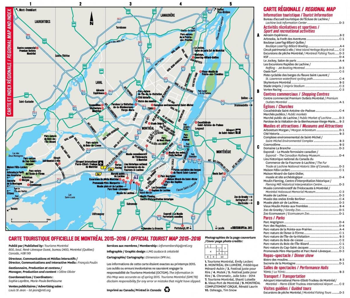 Mapa de estradas de Montreal
