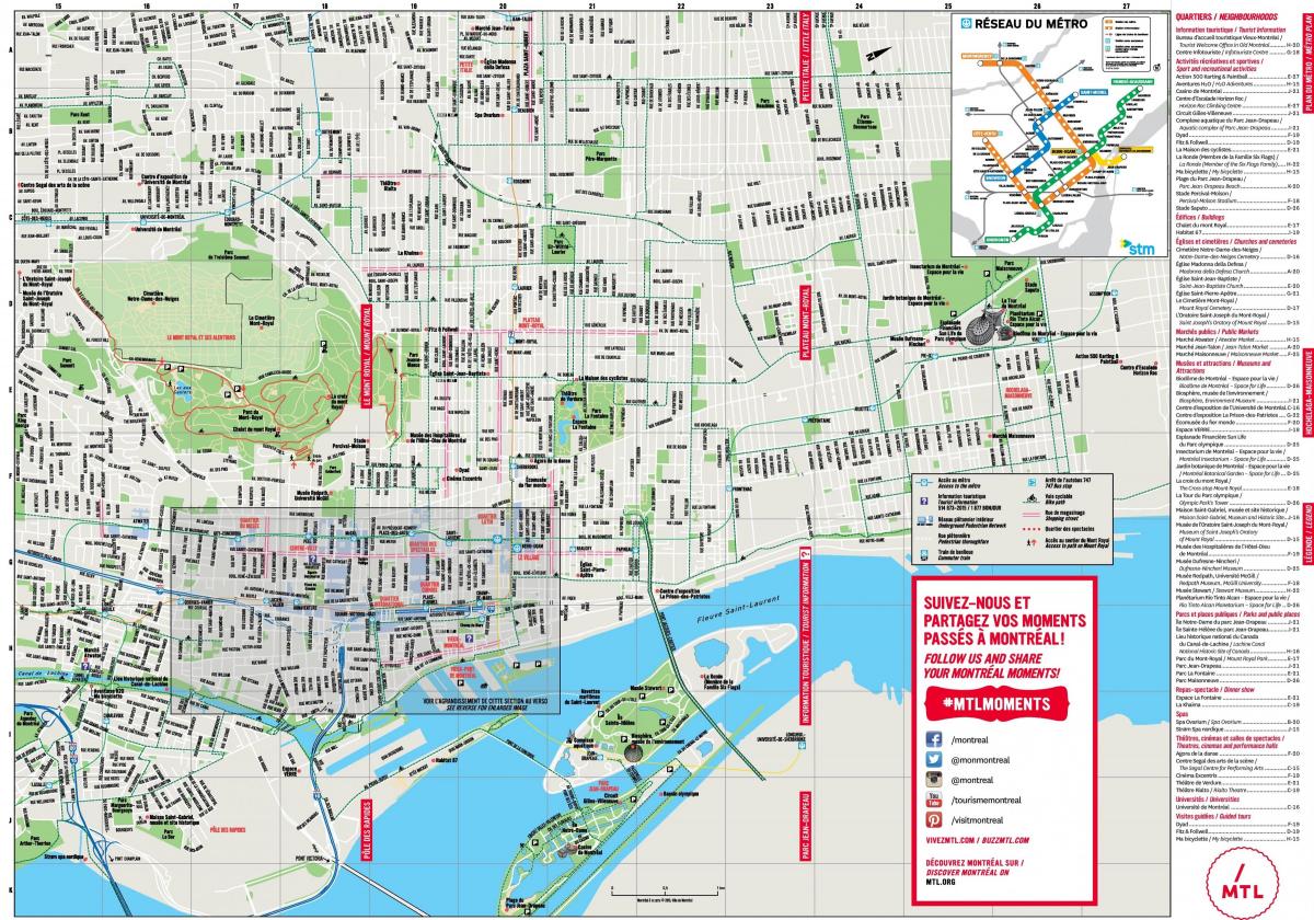 Mapa da cidade de Montreal
